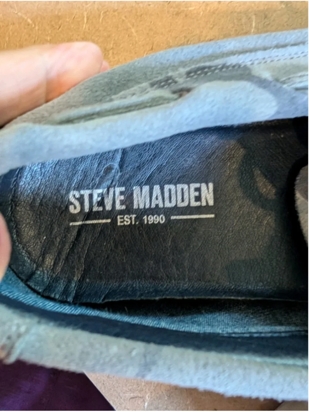 Steve Madden Gametyme Gray Camo Leather Boat Shoes Men's 13